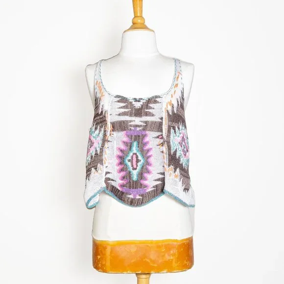 Free People Geometric Knit Tank - Picture 1 of 3